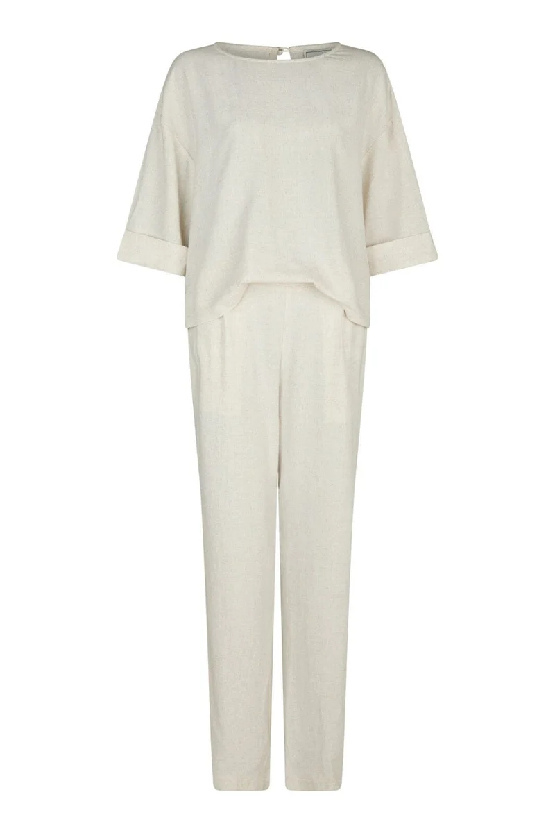 Neo Noir - Tatjanna Linen Jumpsuit 165935 - 815 - Natural