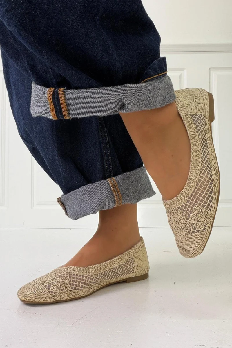Bloom - Gladiolus Ballet Flats - Golden