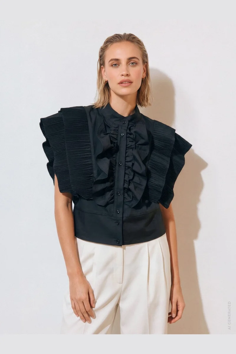 Gossia - Zelniego Blouse G3496 - Black