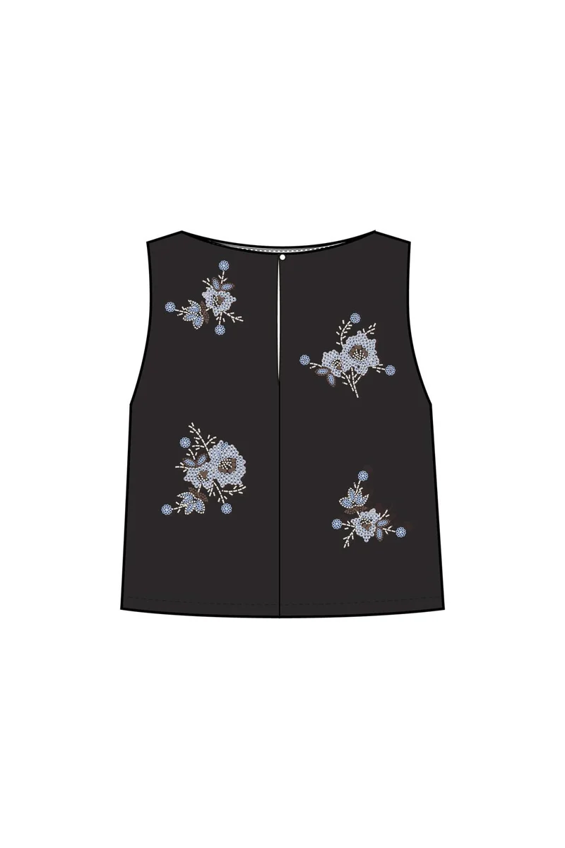 MSCH Copenhagen - Mschadine Sl Top Emb 20489 - Black