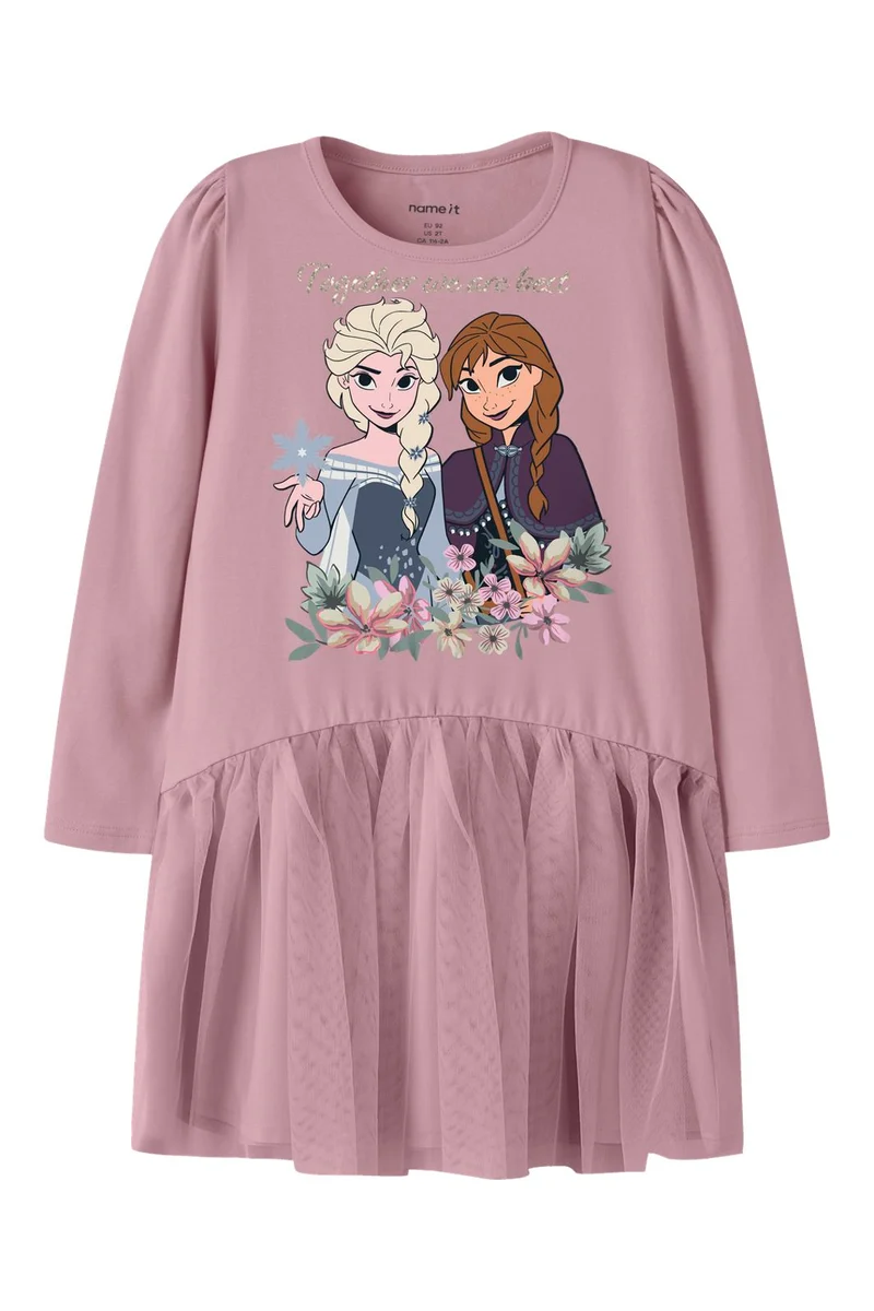 Name It - Nmfjalira Frozen Ls Tulle Dress Wdi - 5114628 Lilas