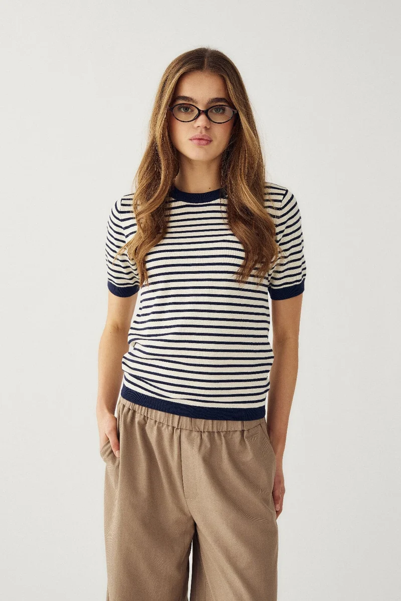 Noella - N-Muna Knit 16010001 - 1476 - Dannia Blue Stripe