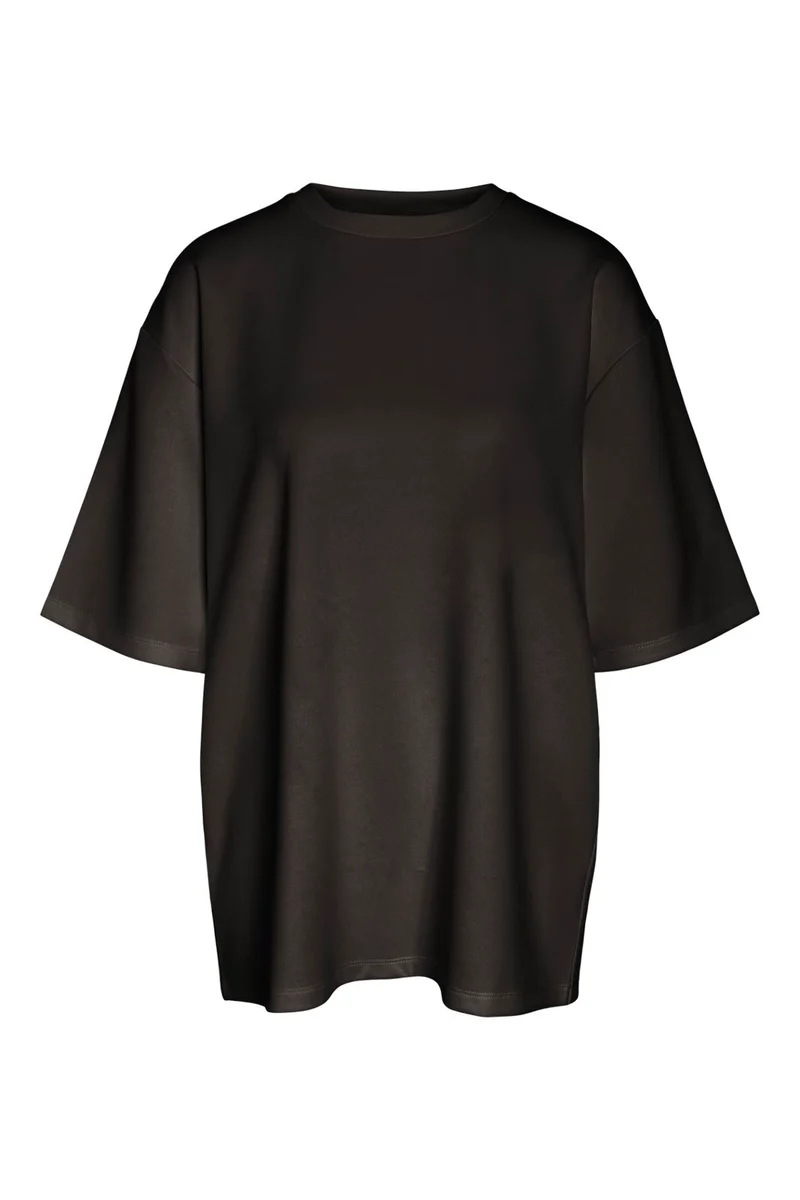 Noisy May - Nmtara S/S Oversize Bow T-Shirt - 5165140 Black Black Satin Bow