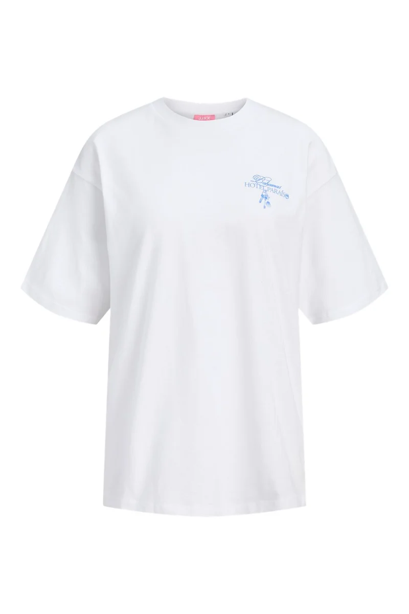 Jjxx - Jxmillow Loose Ss Tee Sp326 - 5014263 Bright White Lets Make Today Awesome