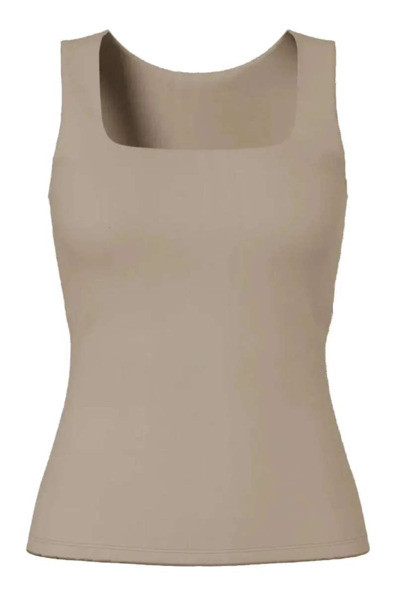 Pieces - Pclula Sl Reversible Tanktop - 4897665 Greige