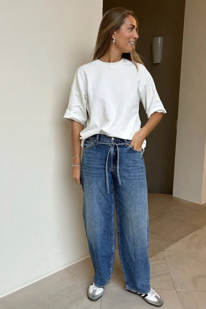 Only - Onlgianna Balloon Jeans Dot - 4526764 Medium Blue Denim