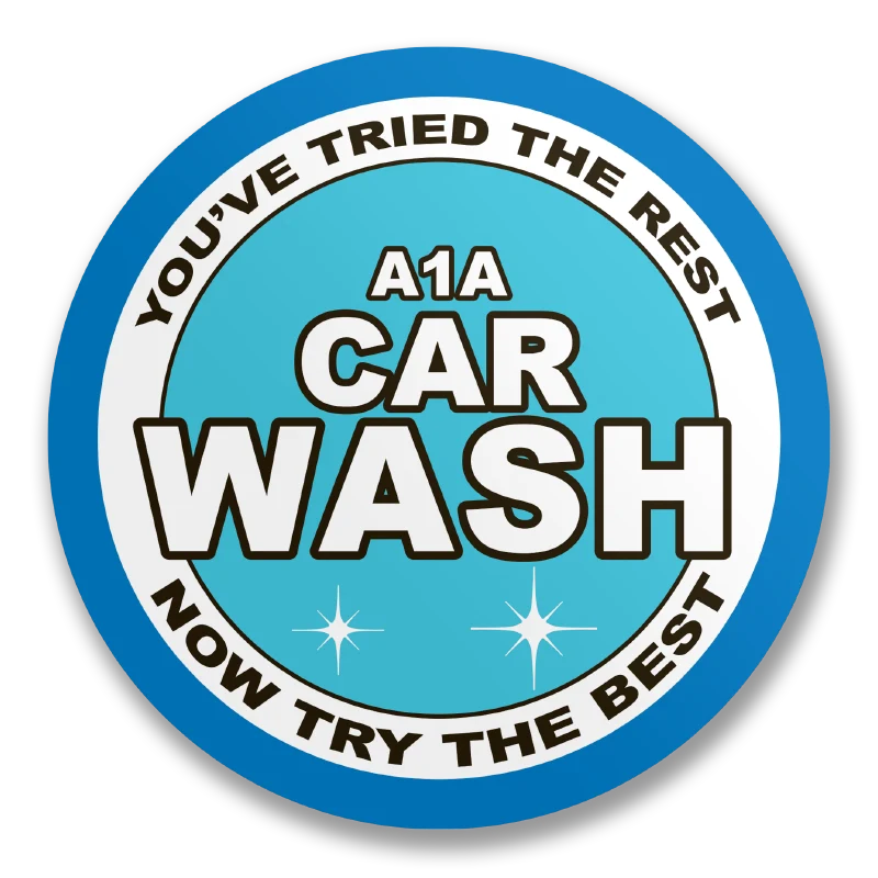 A1A Car Wash Sticker