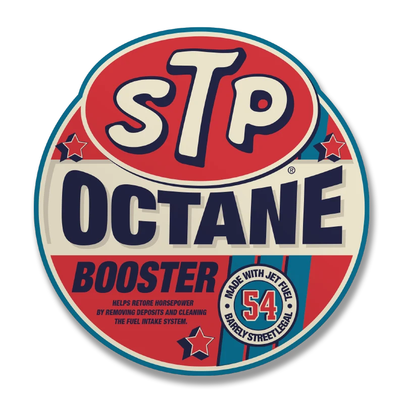 STP Octane Booster Sticker