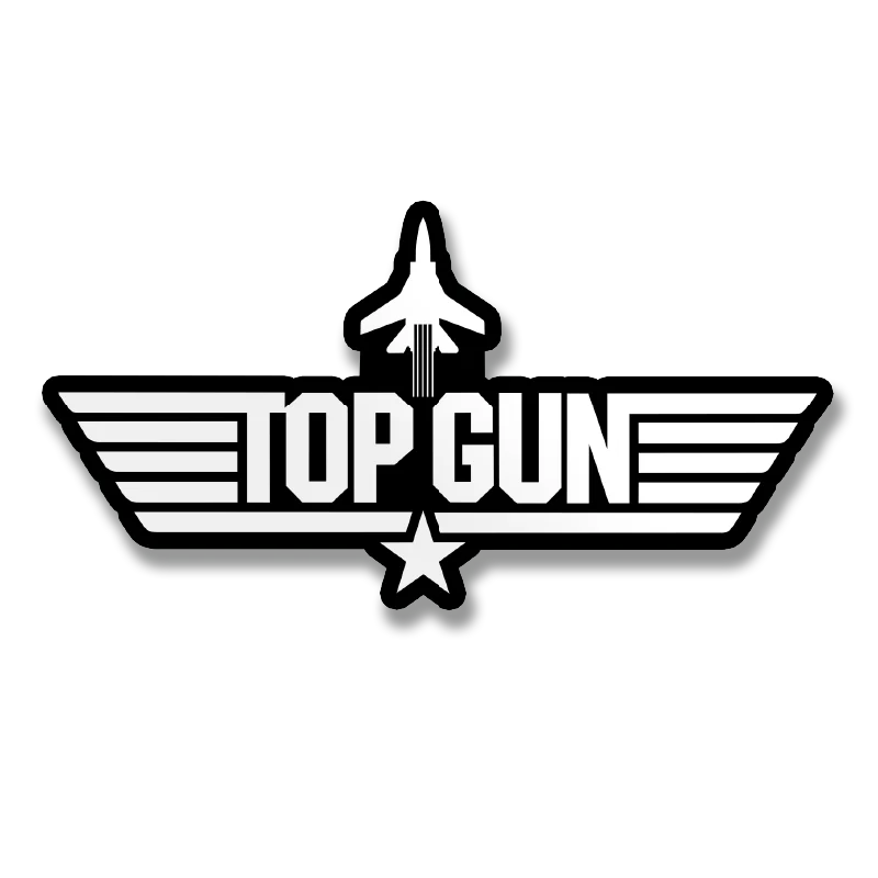 Top Gun BW Logo Sticker