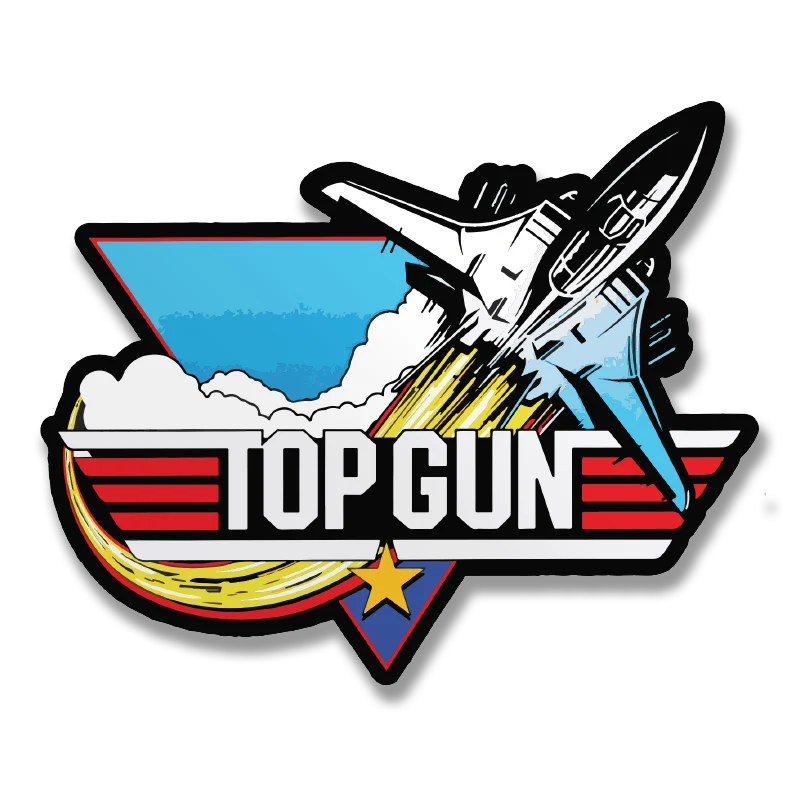 Top Gun Fire Patch Sticker