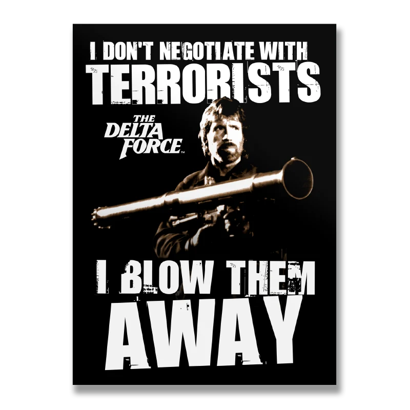 Chuck Norris - I Blow Terrorists Away Sticker