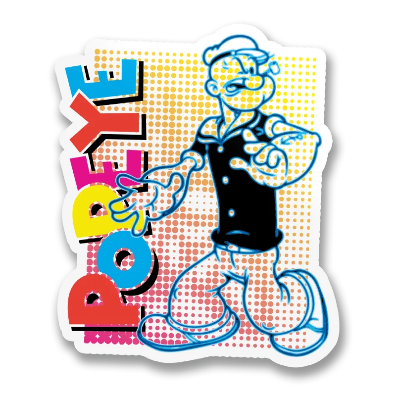 Popeye Halftone Dots Sticker