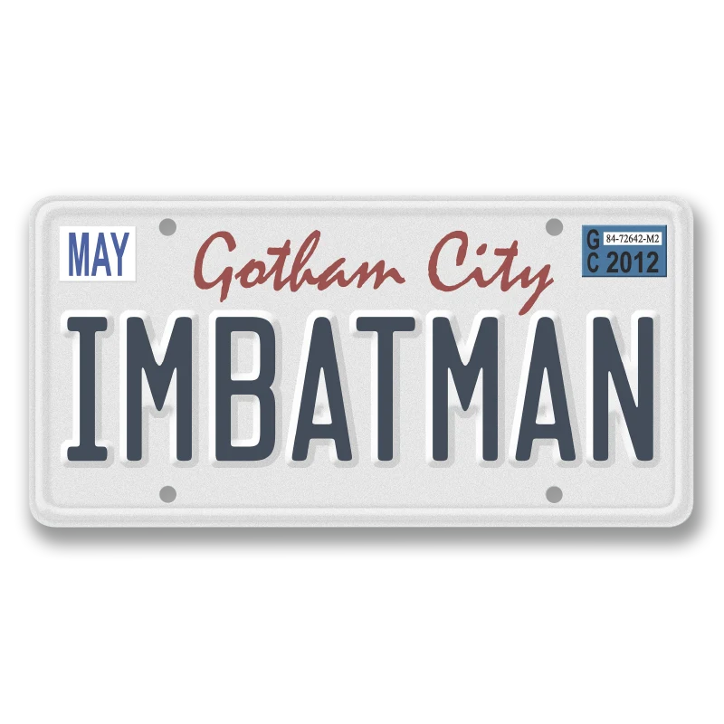 I'm Batman License Plate Sticker