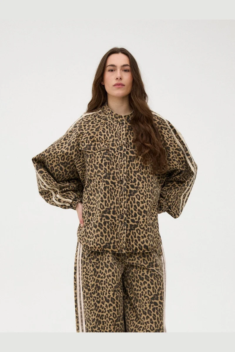 Gossia - Basmago Jull Jacket Shirt G3356 - Leopard Print/Cream Stripe