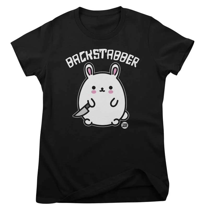 Bad Bunny - Backstabber - ToddArt Girly Tee