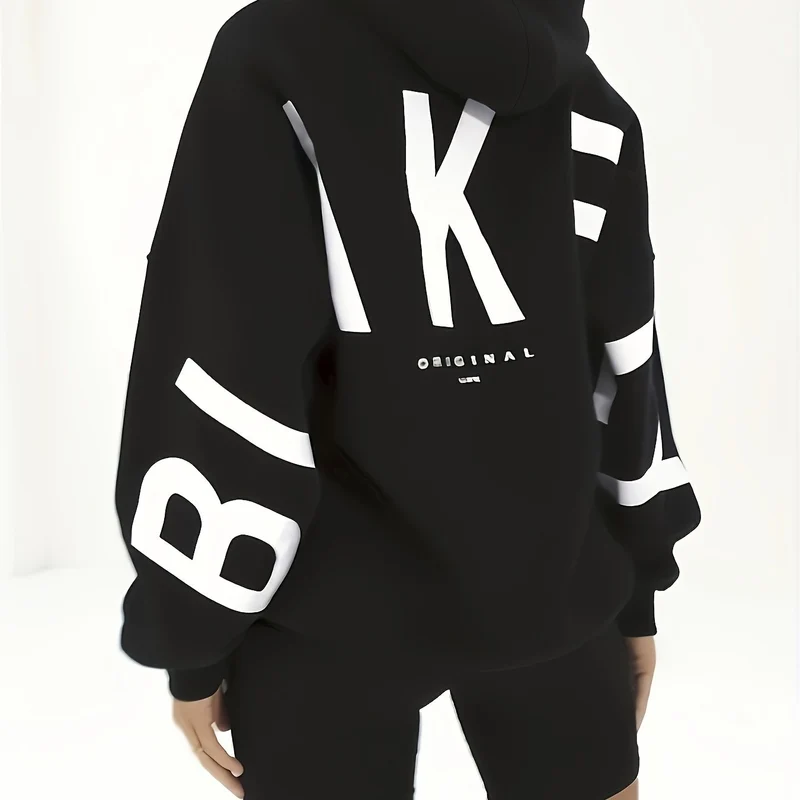 Selma - Oversized damhoodie med bokstavstryck