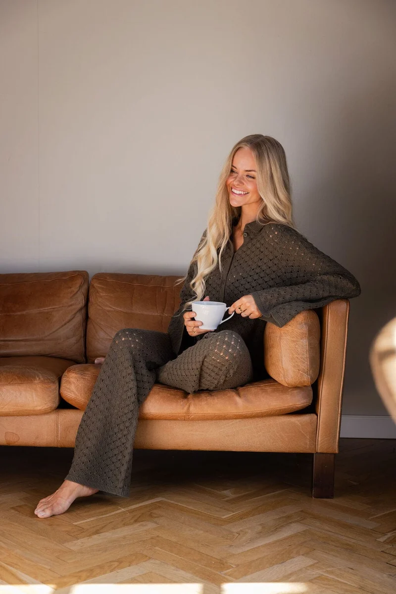 Molly&My x Julie Elgaard - Liva Knit Pants 167101 - 176 - Khaki