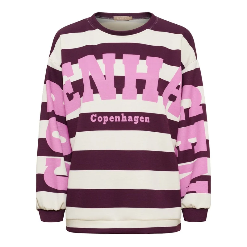 Marta Du Chateau - Mdcnerina Sweatshirt 22659s - Bordeaux/Pink