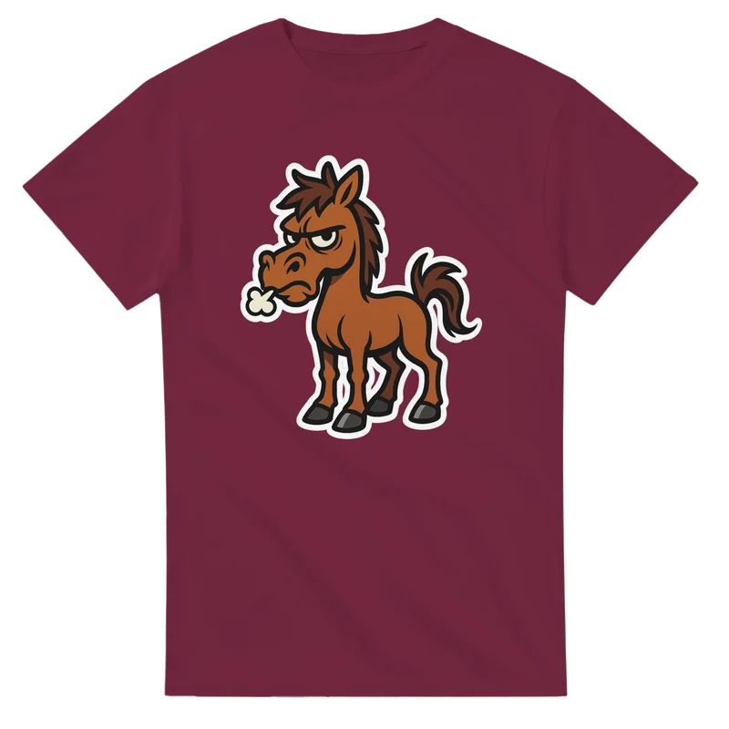 T-shirt - En grinig häst