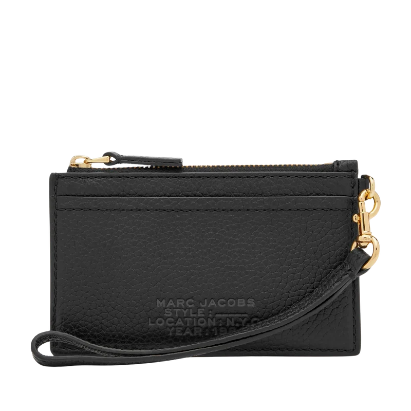 The Top Zip Wristlet Wallet - Black