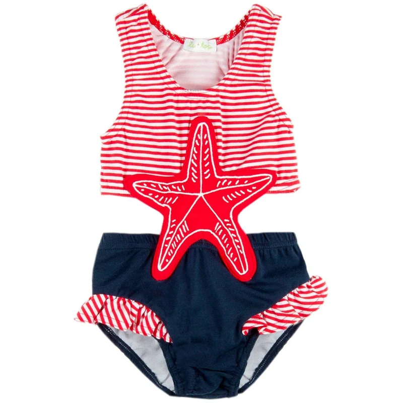 Le Top Baby-Girls Starfish Monokini Swimsuit