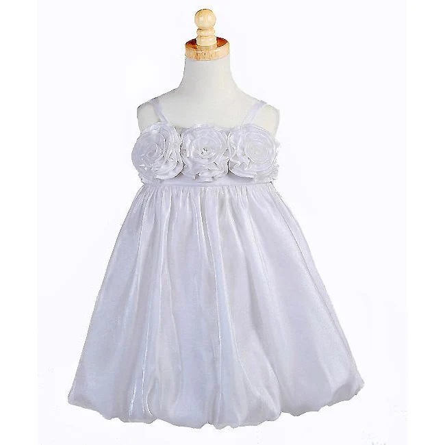Girls White Party Dress