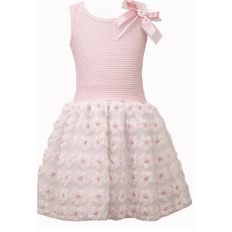 Bonnie Jean Girls Pink Flower Dress 2T