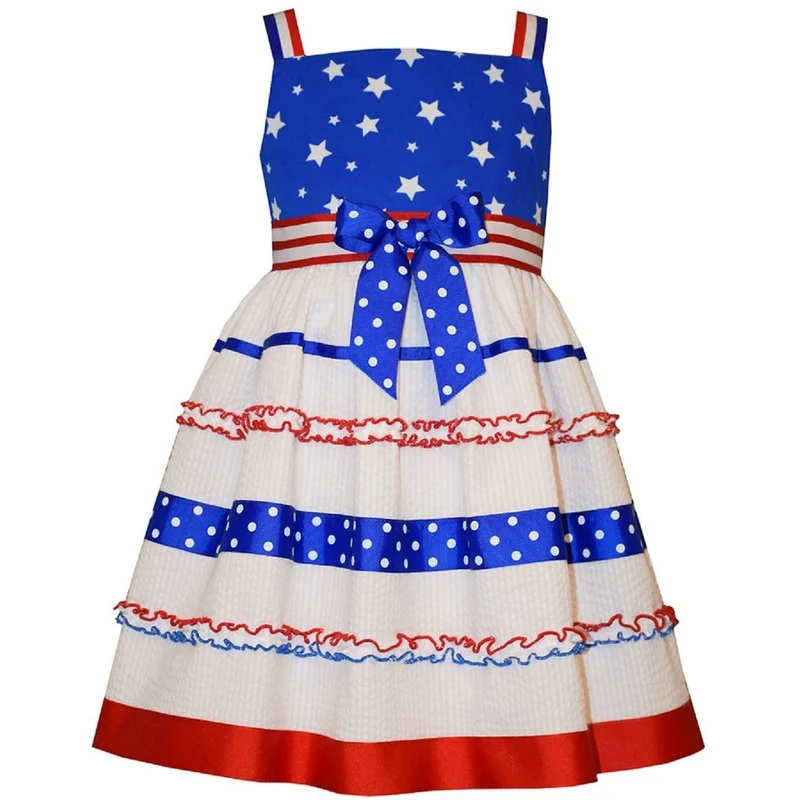 Bonnie Jean Baby Girl's 4th of July Stars and Stripes Dress