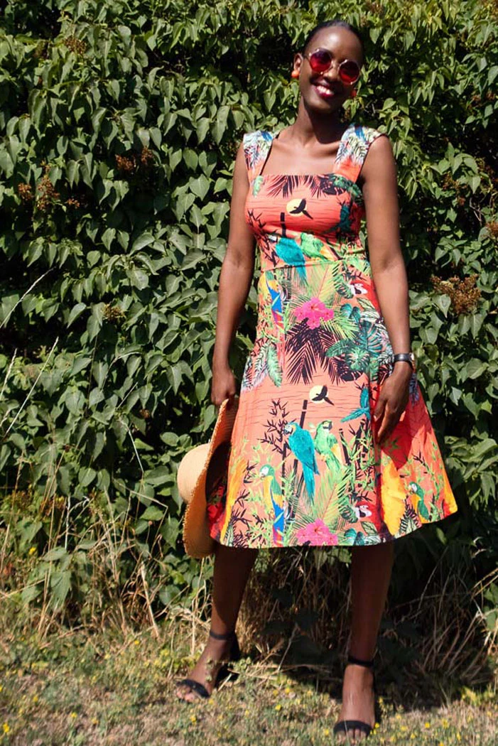 Klänning Britta - Parrot peach