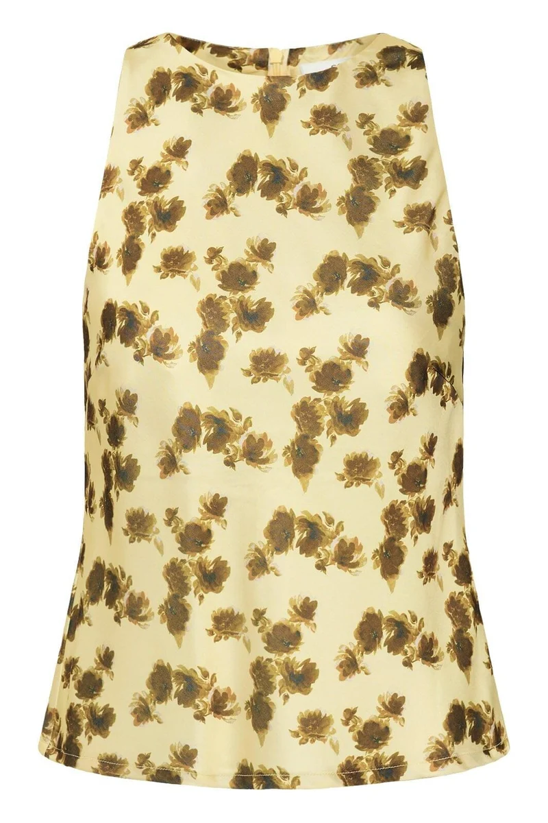 Gestuz - Gzchery P Blouse 10911321 - 109591 - Lemon Yellow Olive Flower