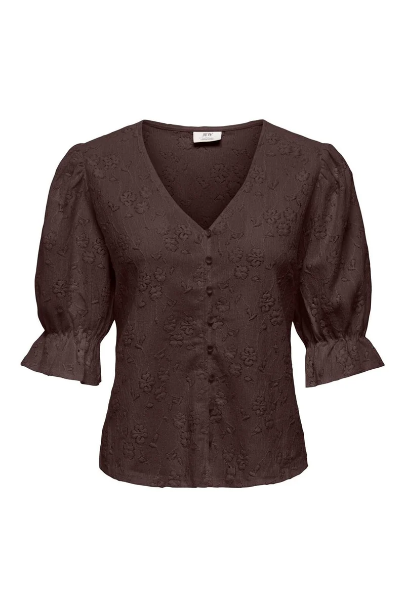 JDY - Jdyjakobe 2/4 Lace Top - 5102689 Coffee Bean