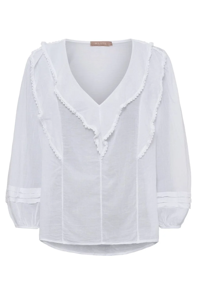 Marta Du Chateau - Mdcrosamaria Blouse TC68179 - White