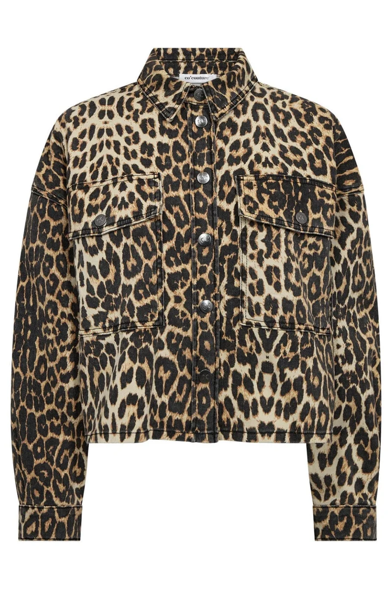 Co´Couture - Leocc Denim Crop Shirt 35931 - 16 - Khaki