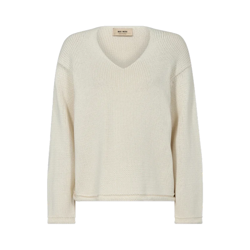 MMBine LS V-neck Knit - Ecru