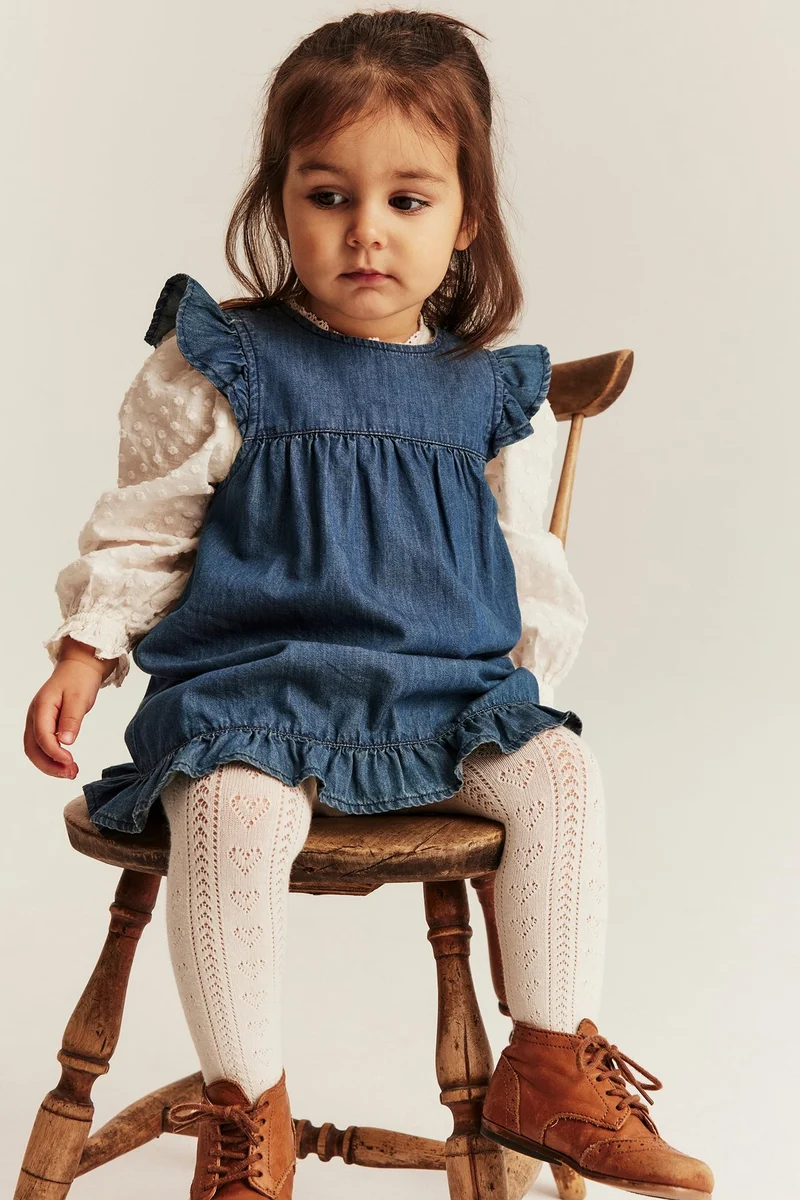 Baby blue denim dress