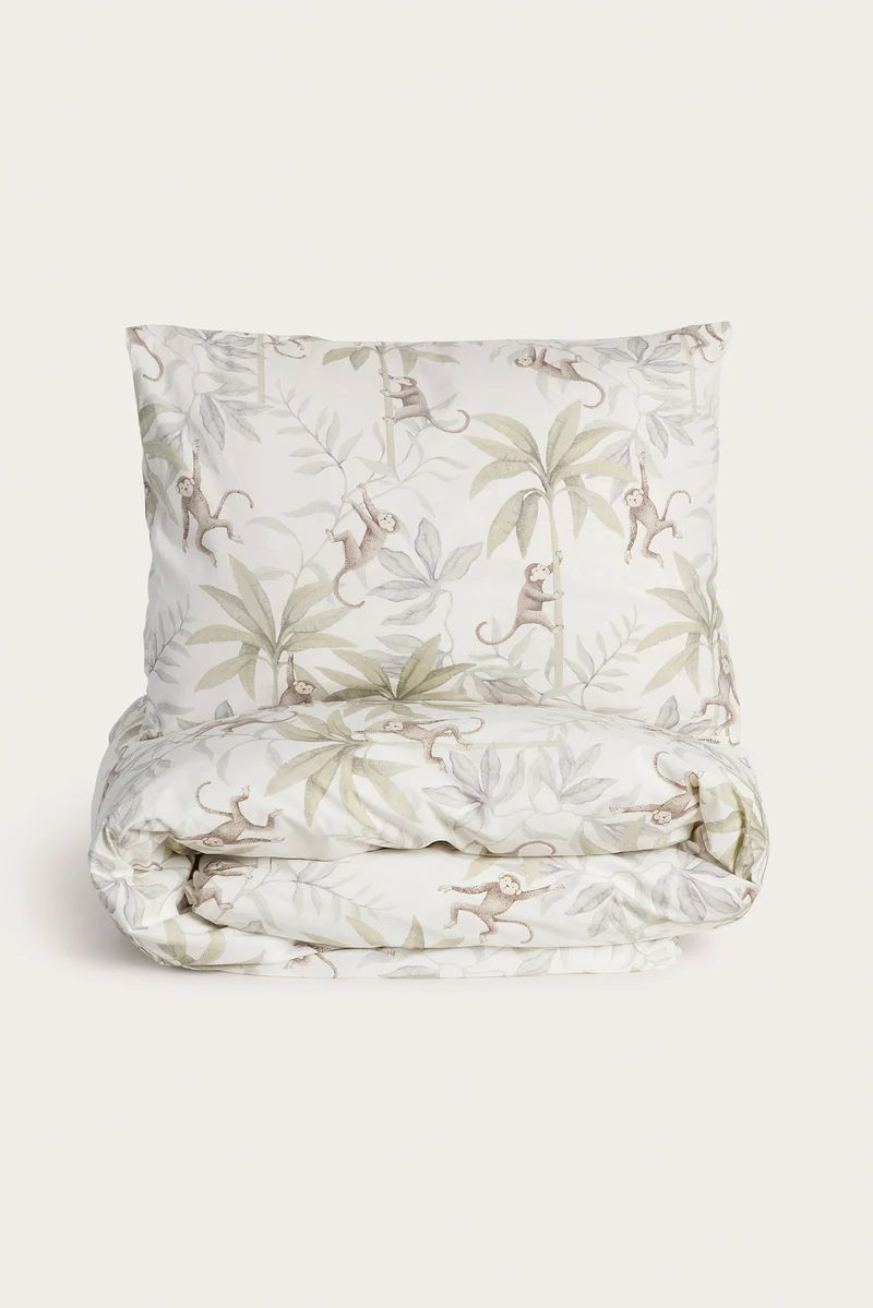 Kids' white Jungle Friends bedding set 140x200