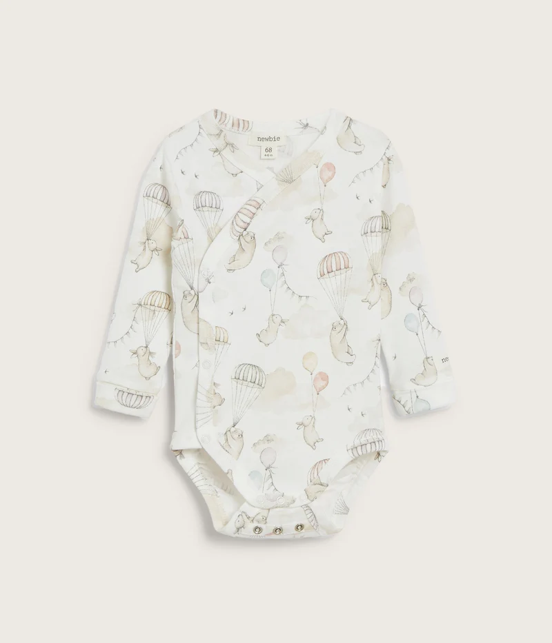 Baby cream bunny balloon bodysuit