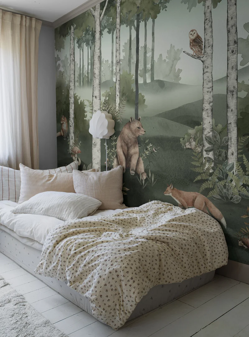 Wild Forest Mural wallpaper