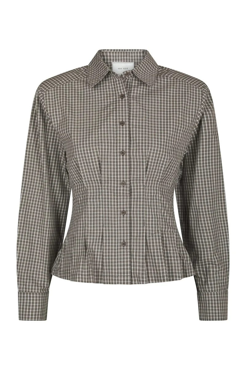 Neo Noir - Jonelle Check Shirt 170987 - 830 - Dusty Grey