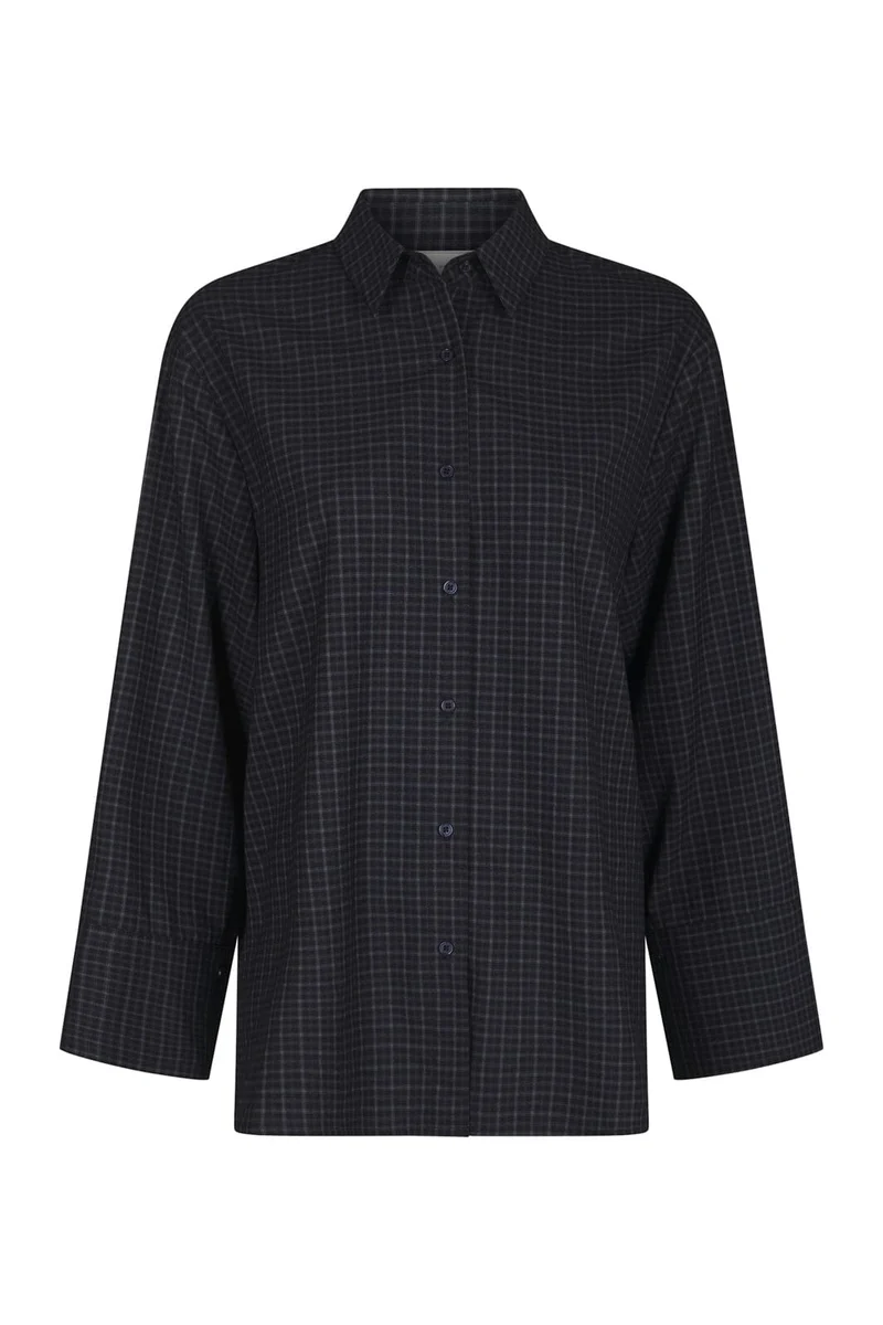 Neo Noir - Dita Check Shirt 170763 - 534 - Dark Blue