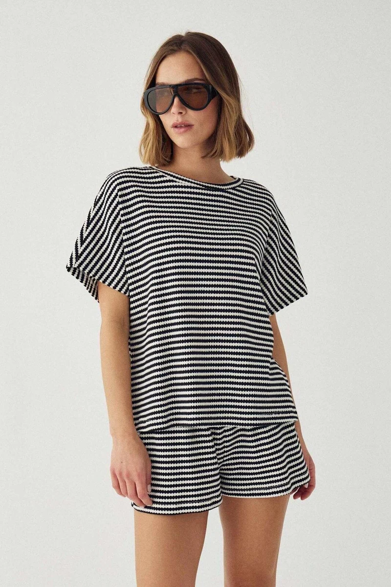 Noella - N-Maleah Top 15740001 - 1458 - Danni Black Stripe