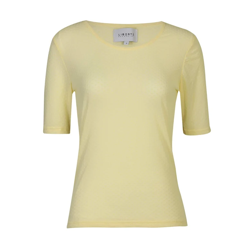 Liberte - Mesh Ss Tshirt, Dot 22011 - Yellow