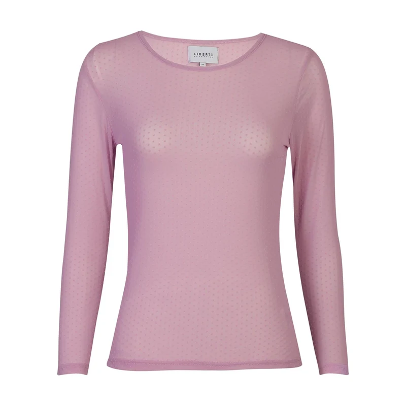 Liberte - Mesh Ls Tshirt, Dot 22069 - Lavender