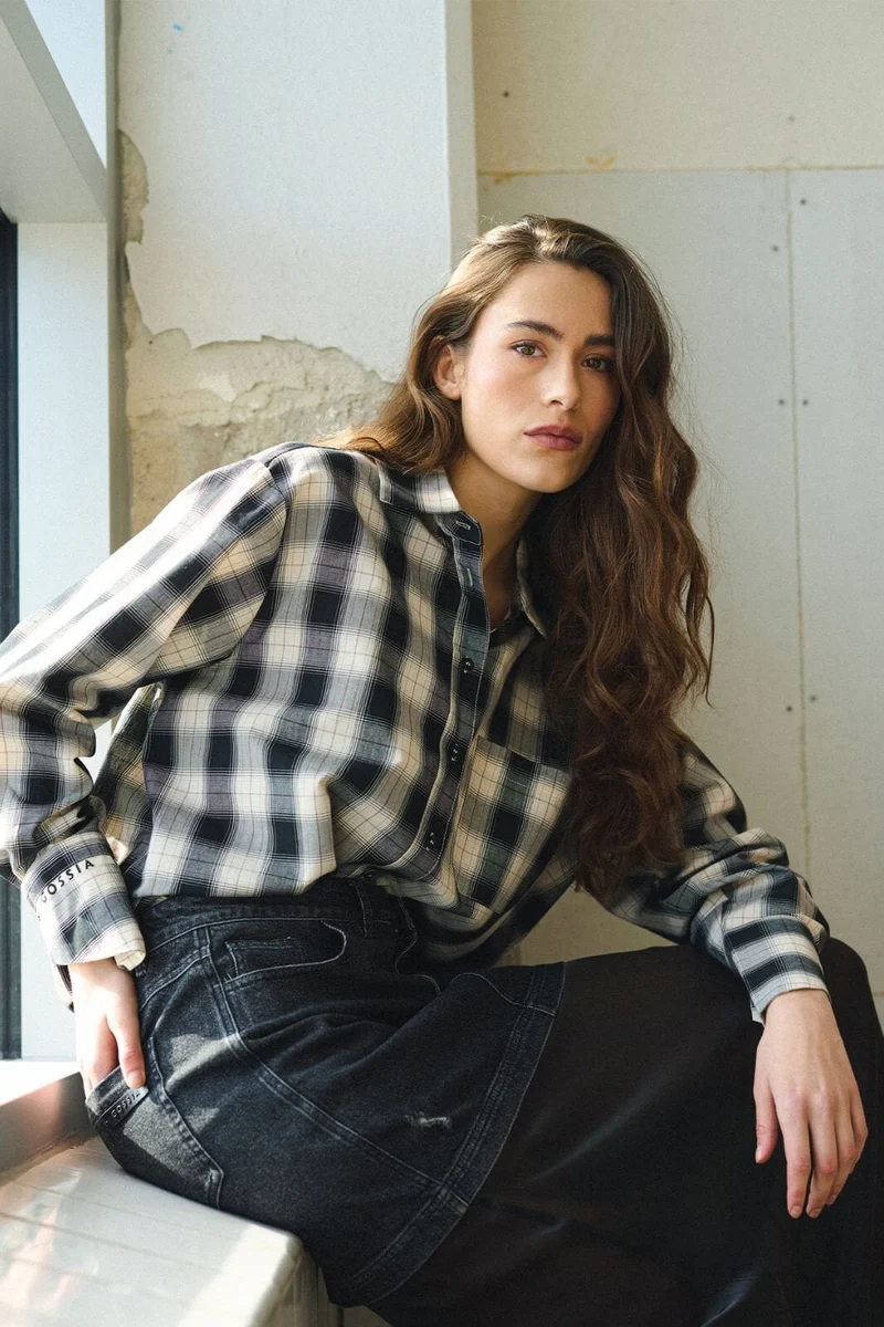 Gossia - Pipigo Shirt G3175 - Black Checks
