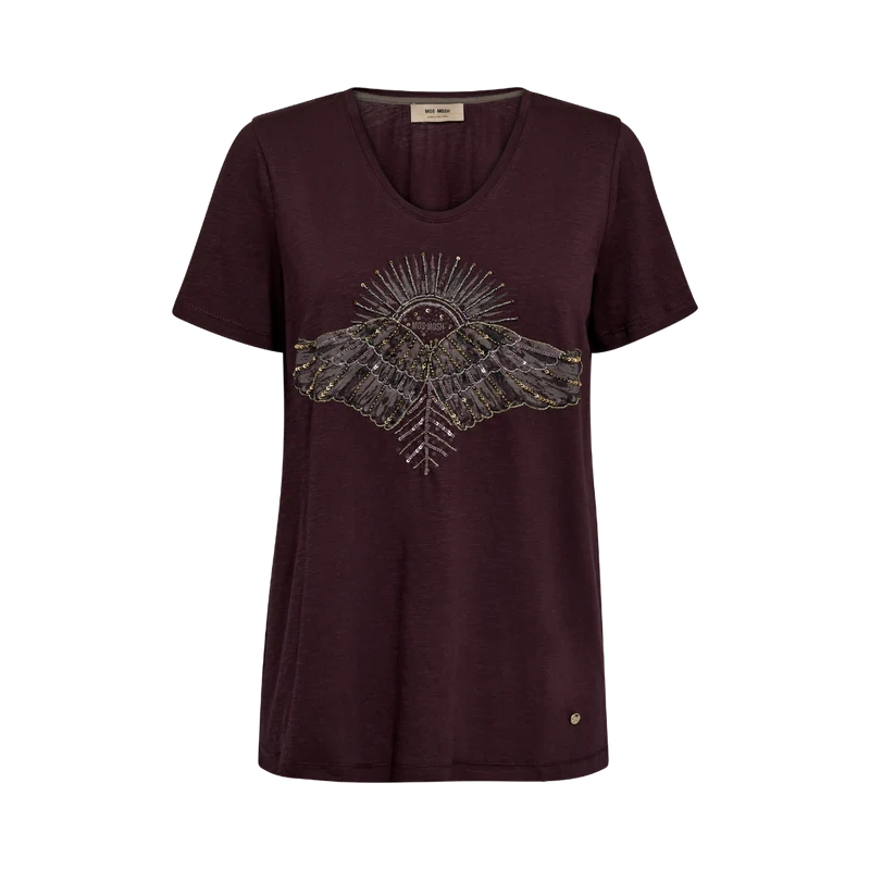Nadine O-SS Deco Tee - 159 Fudge