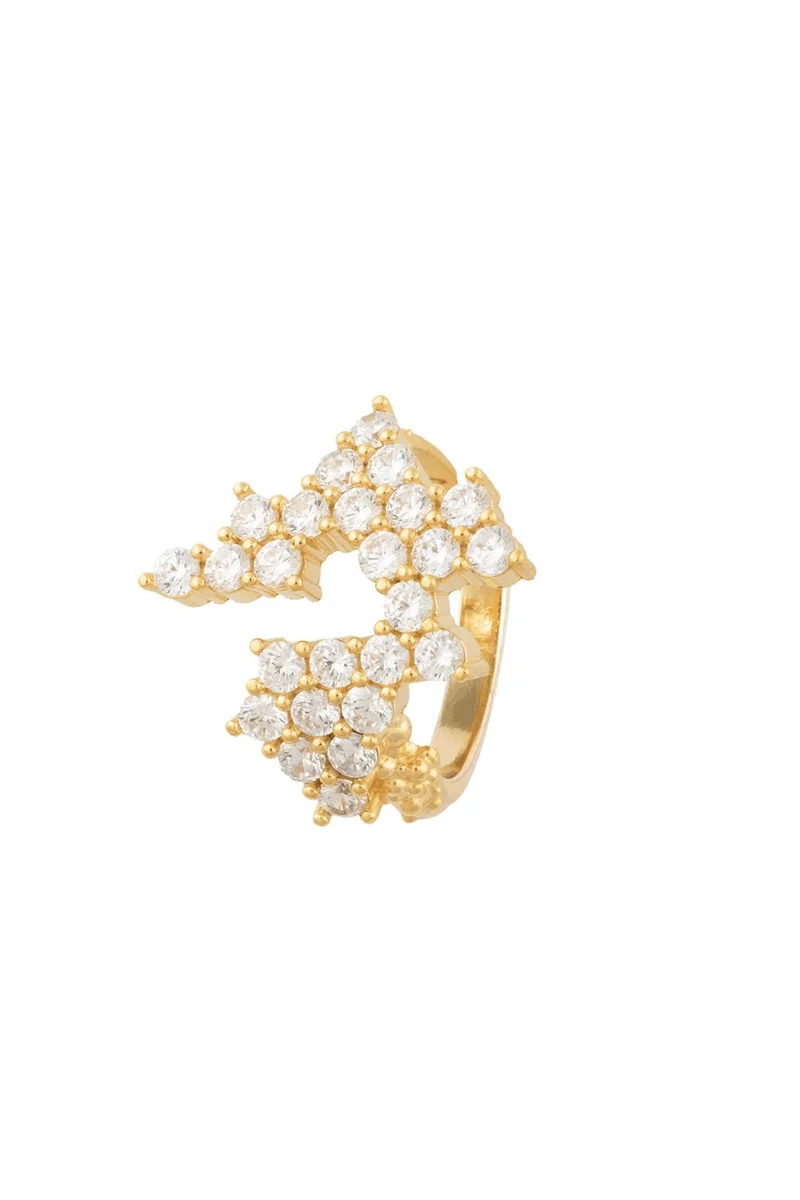 House Of Vincent - Lace Allure Ring VJ252-URG - White - Gilded