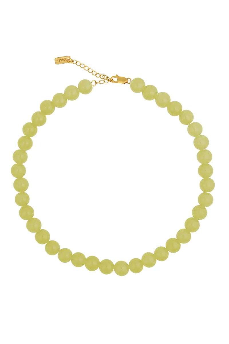 House Of Vincent - Candy Coral Lemon M Necklace VJ233-UNG-Y-M - Yellow - Gilded