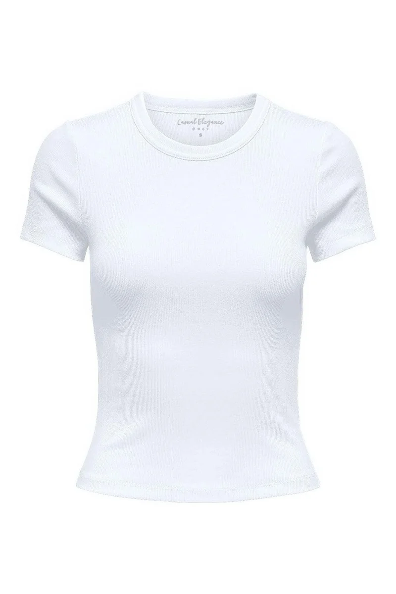 Only - Onlval Life S/S O-Neck Top - 4963296 Bright White