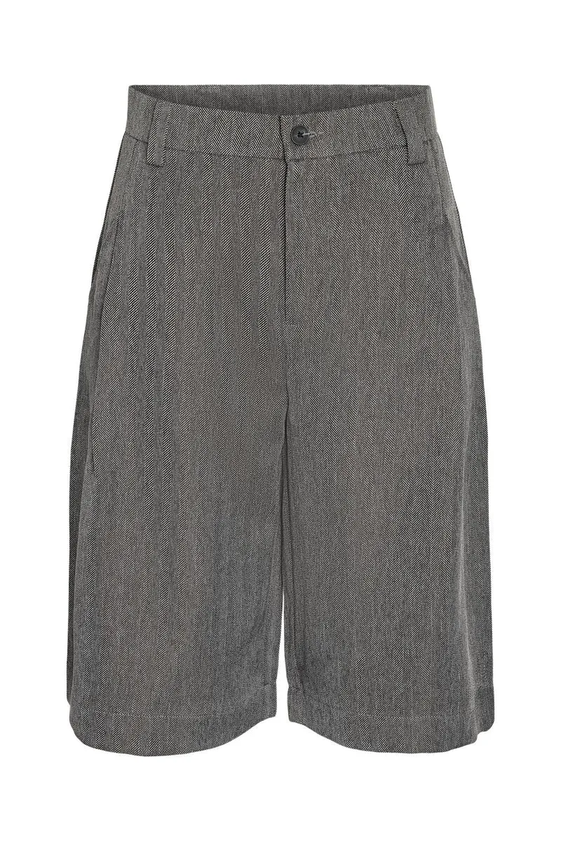 Noisy May - Nmremy Bermuda Shorts Tlr - 5056930 Dark Grey Herringbone