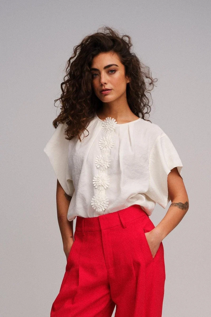 Gossia - Bellamygo Blouse G2961 - Creme